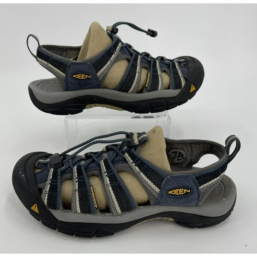 KEEN Mens Newport‎ H2 Hiking Sport Sandals Gray Blue Waterproof 1014187 Mens 7